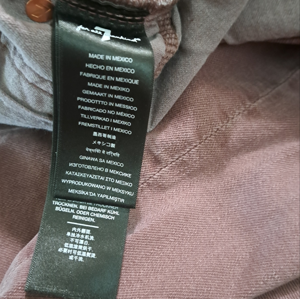 7 FOR ALL MANKIND SIZE 36×32 WOMEN'S PURPLE SLIMMY JEANS. - Picture 3 of 7
